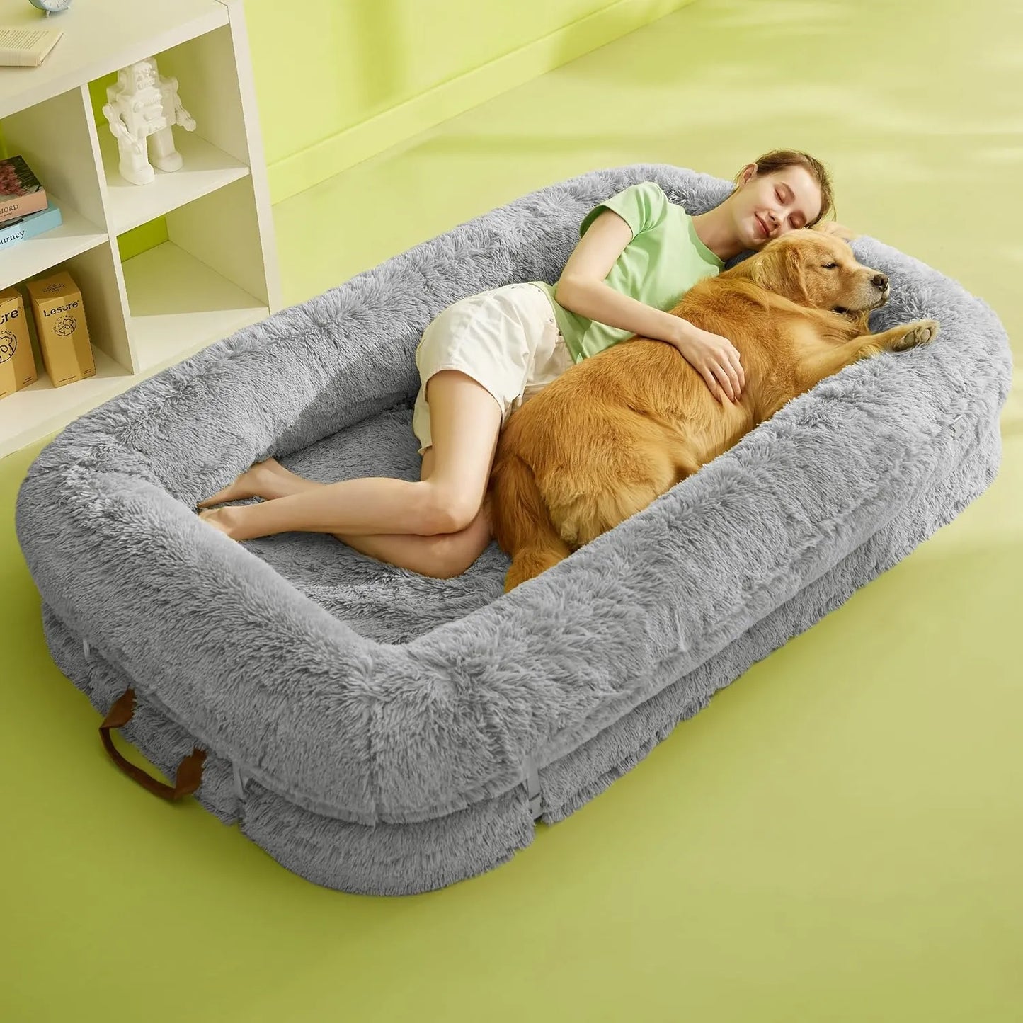 🎊Ends Today: 57% OFF+Free Gifts ! Foldable Human & Dog Bed (3 in 1 Function)