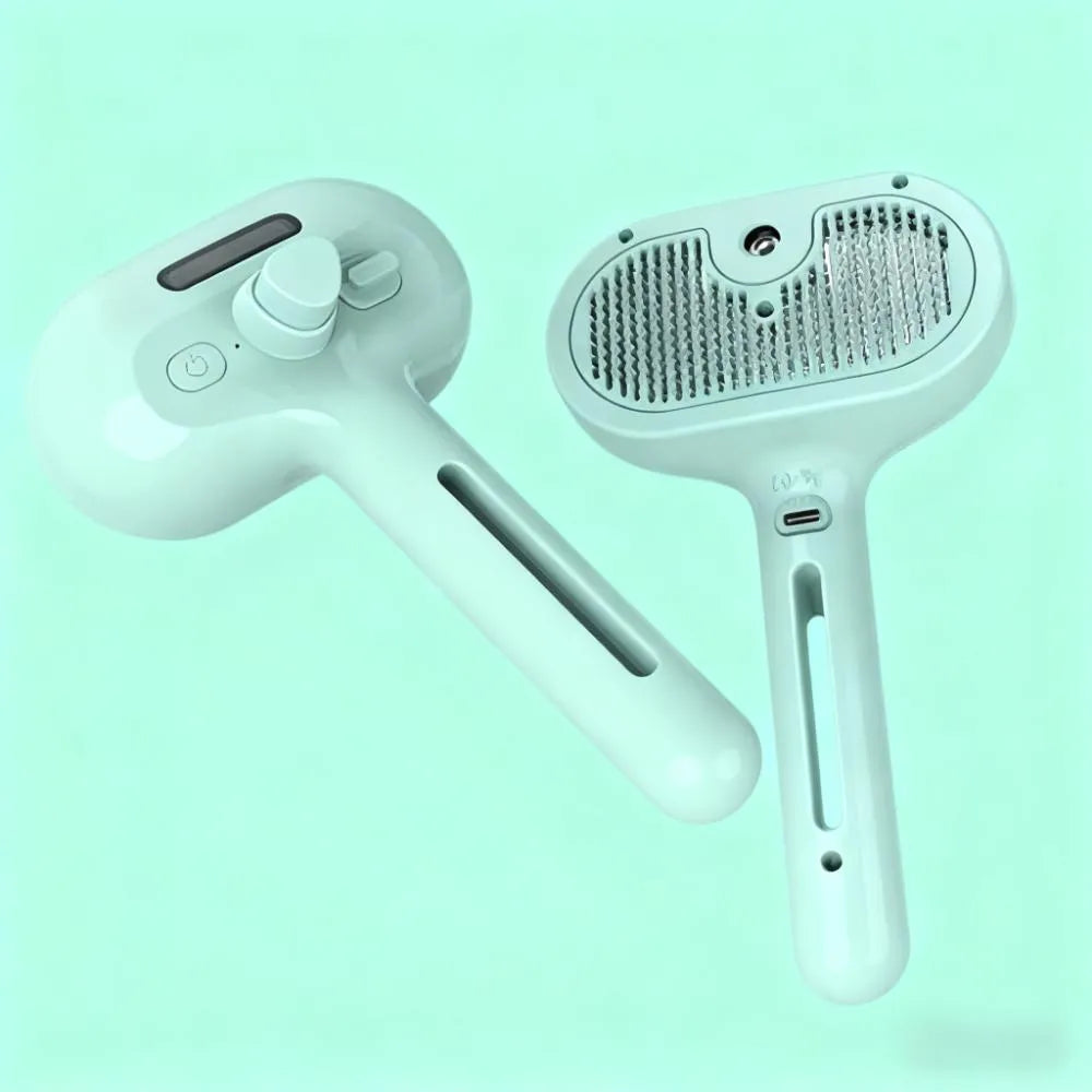 Self-Cleaning Pet Hair Remover Comb for Dog Grooming (Built-In Mist Humidifier)