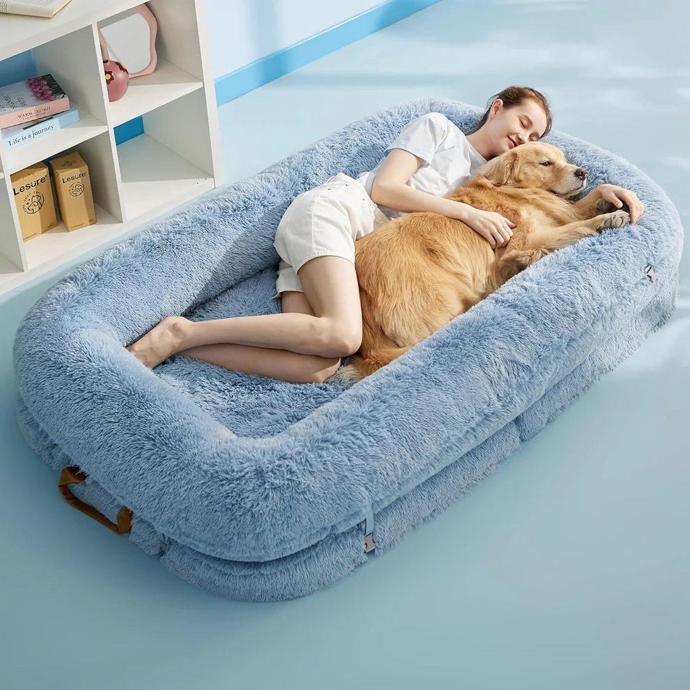 🎊Ends Today: 57% OFF+Free Gifts ! Foldable Human & Dog Bed (3 in 1 Function)