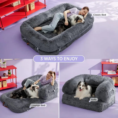 🎊Ends Today: 57% OFF+Free Gifts ! Foldable Human & Dog Bed (3 in 1 Function)