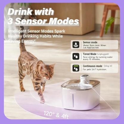 Ends Today: 59% OFF+Free Gifts !Thermostatic Auto-Fountain, 4L Cordless