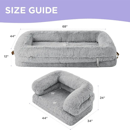 🎊Ends Today: 57% OFF+Free Gifts ! Foldable Human & Dog Bed (3 in 1 Function)