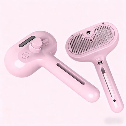 Self-Cleaning Pet Hair Remover Comb for Dog Grooming (Built-In Mist Humidifier)