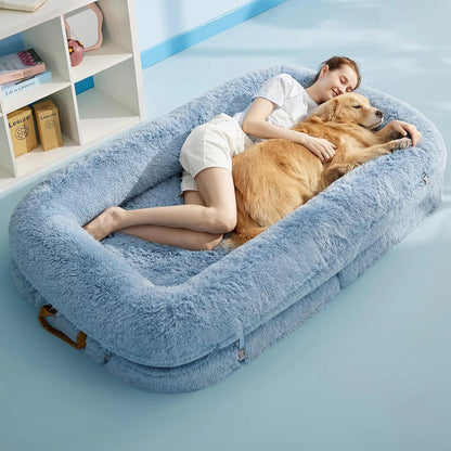 🎊Ends Today: 57% OFF+Free Gifts ! Foldable Human & Dog Bed (3 in 1 Function)